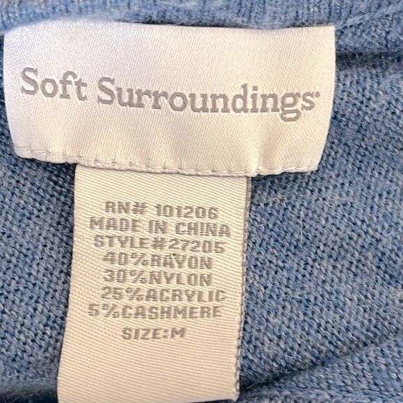 Soft Surroundings Sweater Dress Women's M Blue Slouchy Pocket  Touch of Cashmere - Picture 3 of 12